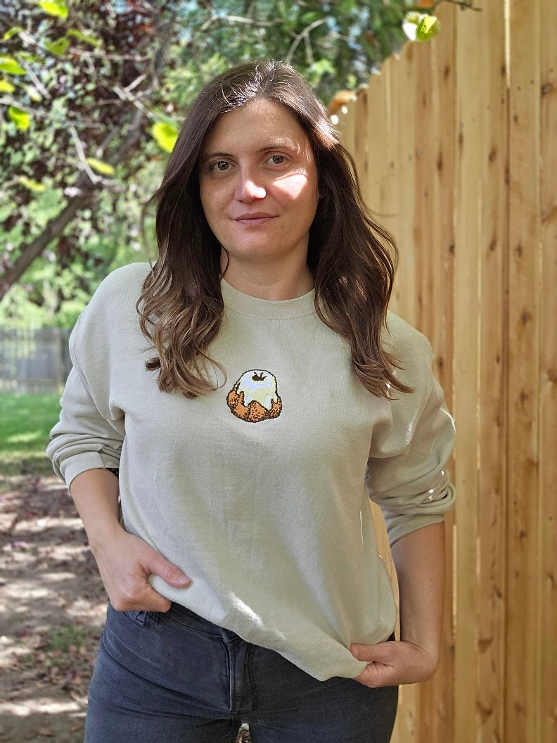 Sweet Roll Embroidered Sweatshirt