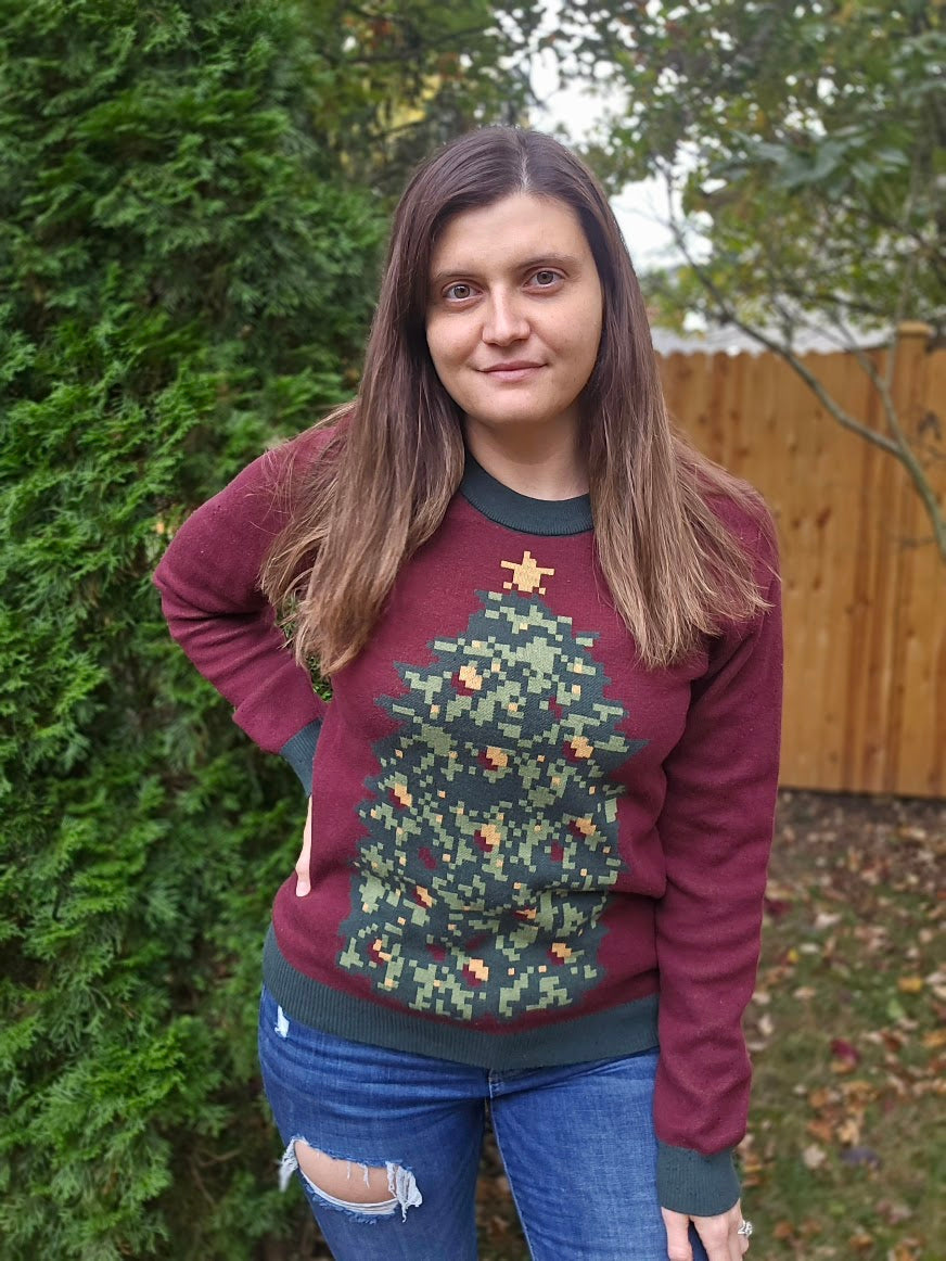 Pixel Christmas Tree Sweater
