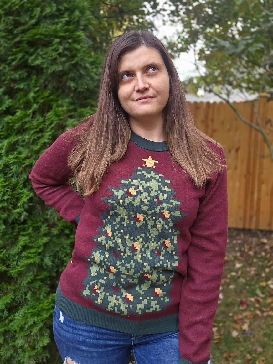 Pixel Christmas Tree Sweater