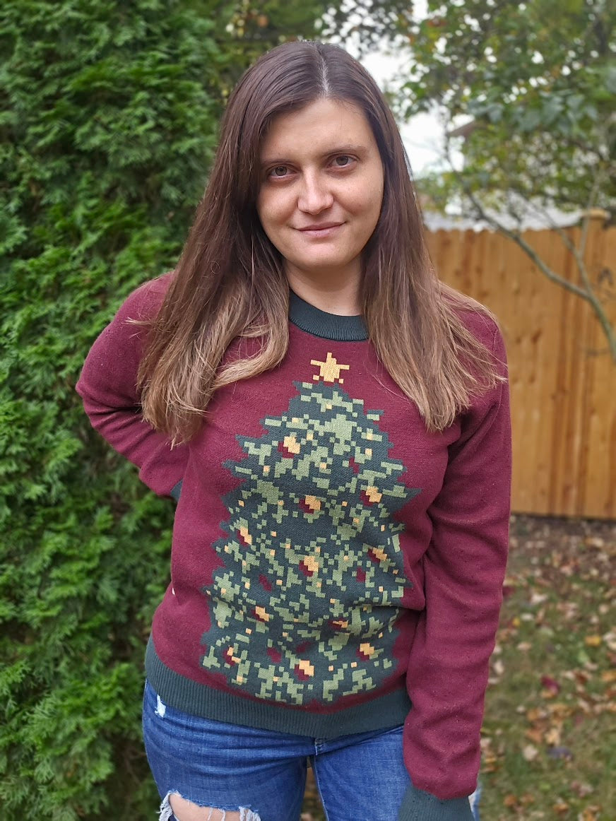 Pixel Christmas Tree Sweater