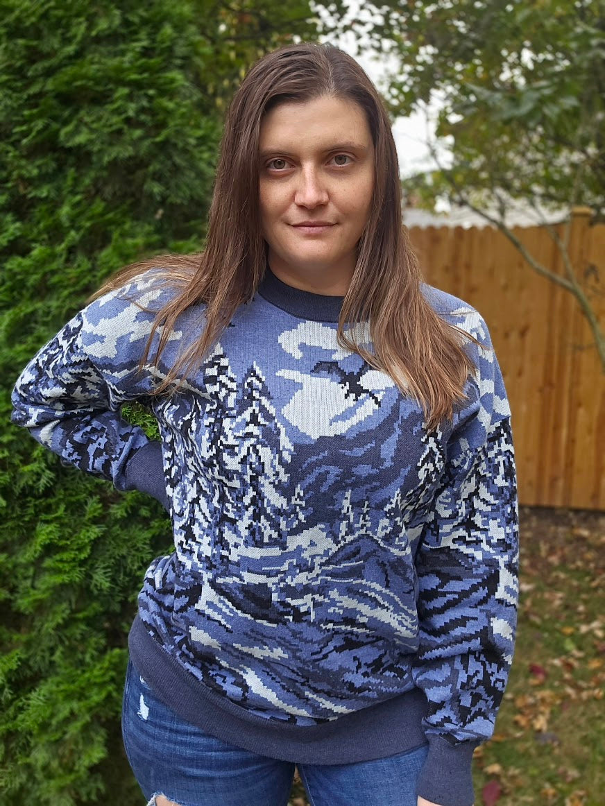 DRAGON WINTER SCENE SWEATER