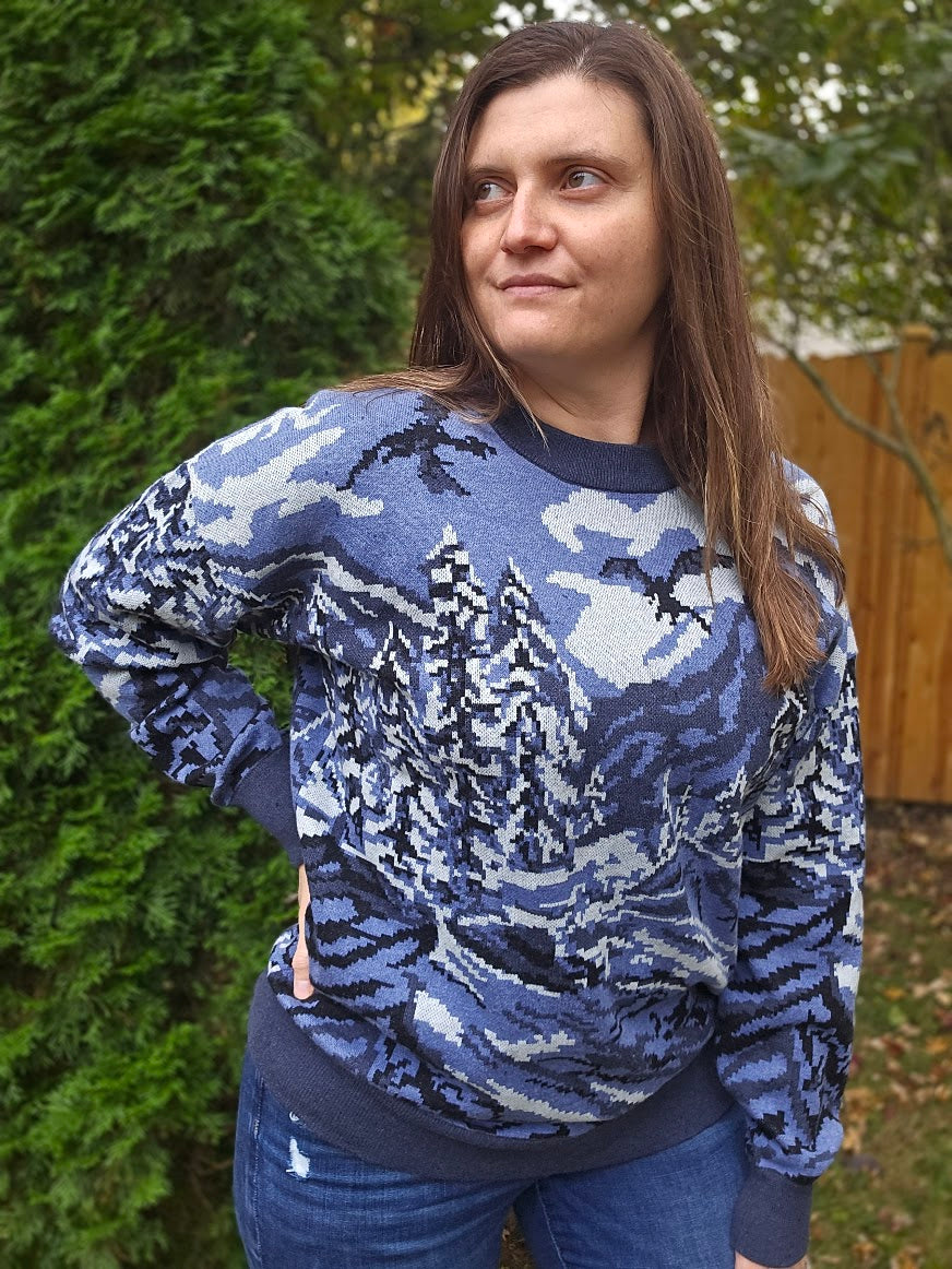 DRAGON WINTER SCENE SWEATER