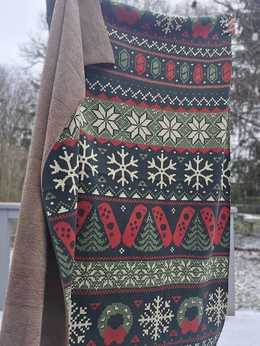 Cozy Gaming Christmas Knitted Blanket