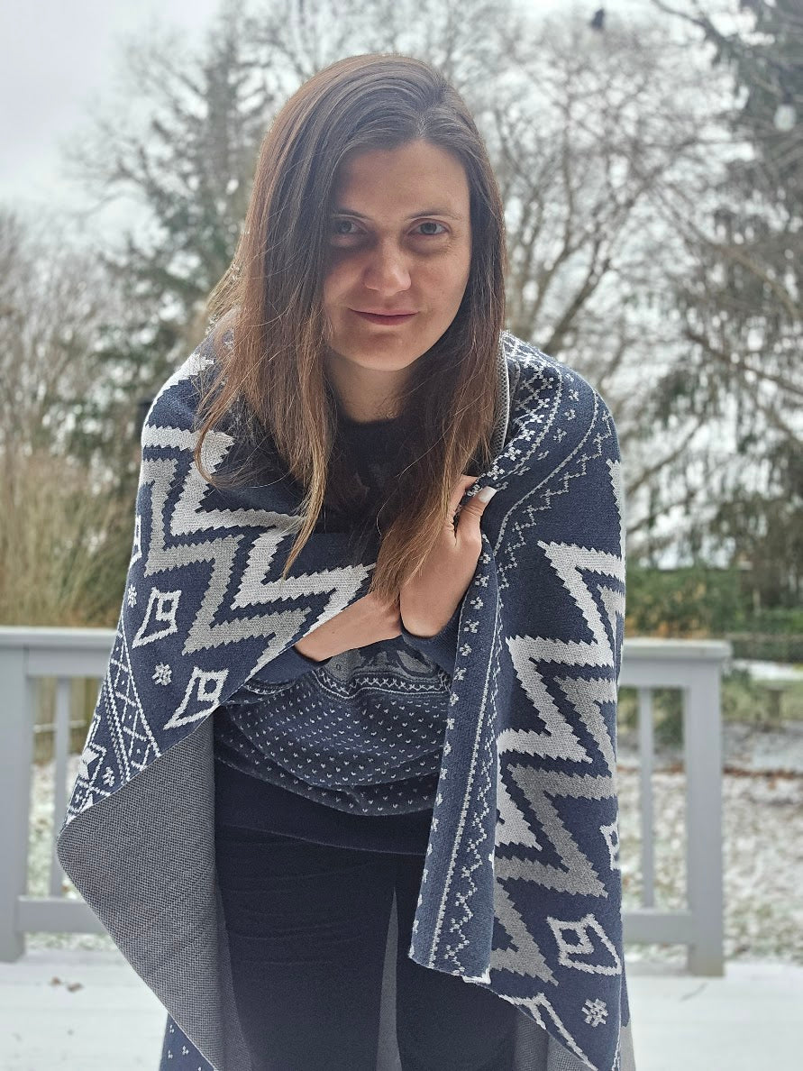 Nordic Dragon Knitted Blanket