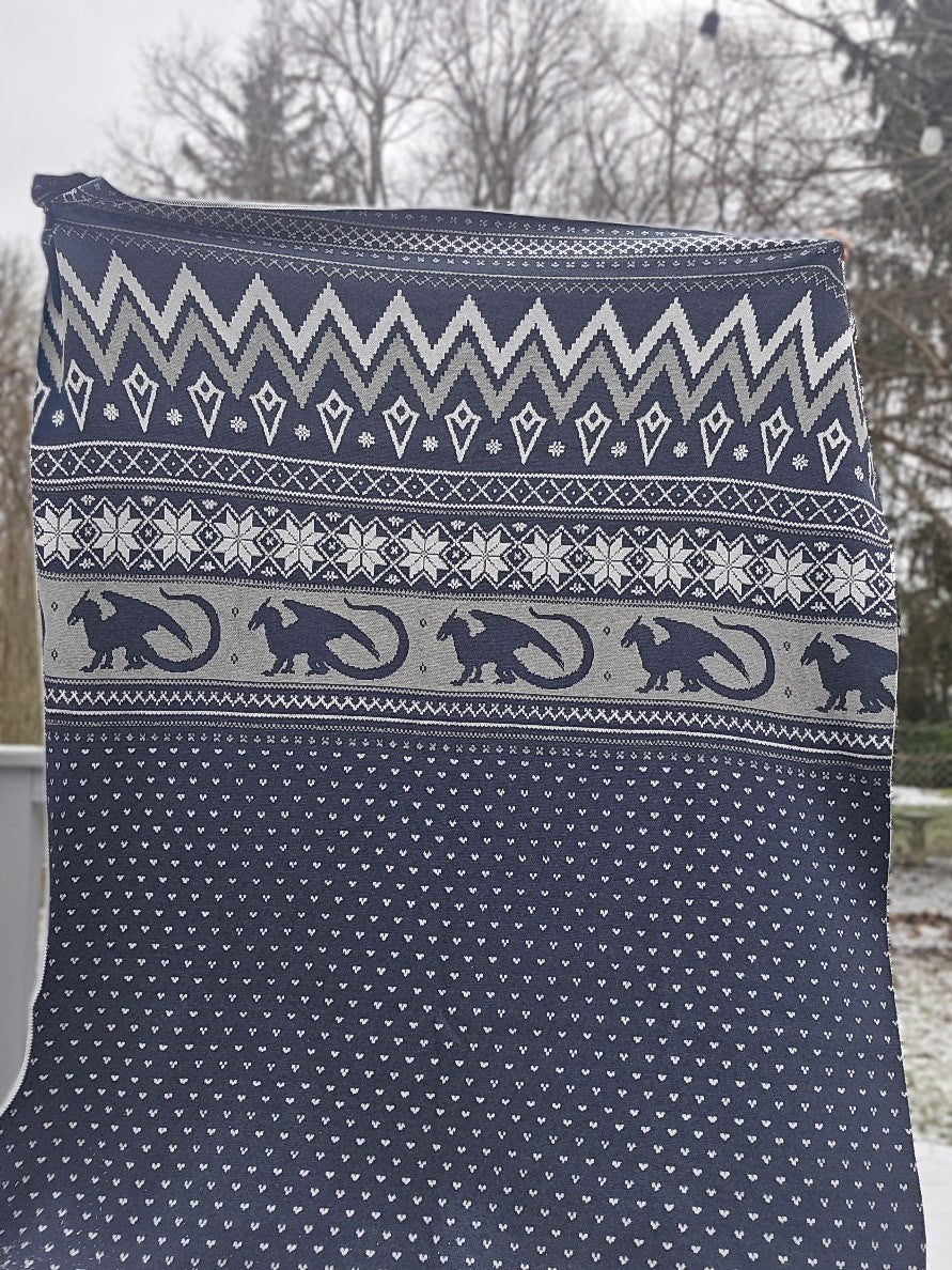 Nordic Dragon Knitted Blanket