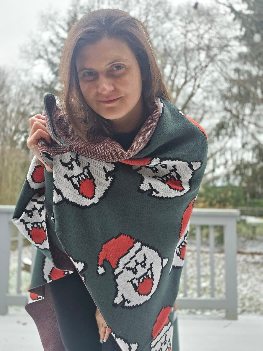 Merry Boo-Mas Knitted Blanket