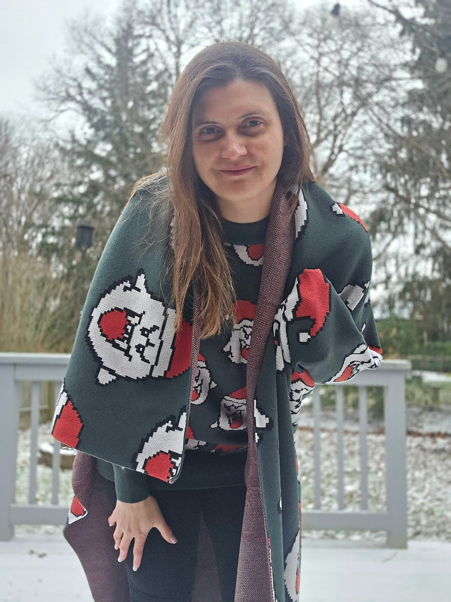 Merry Boo-Mas Knitted Blanket