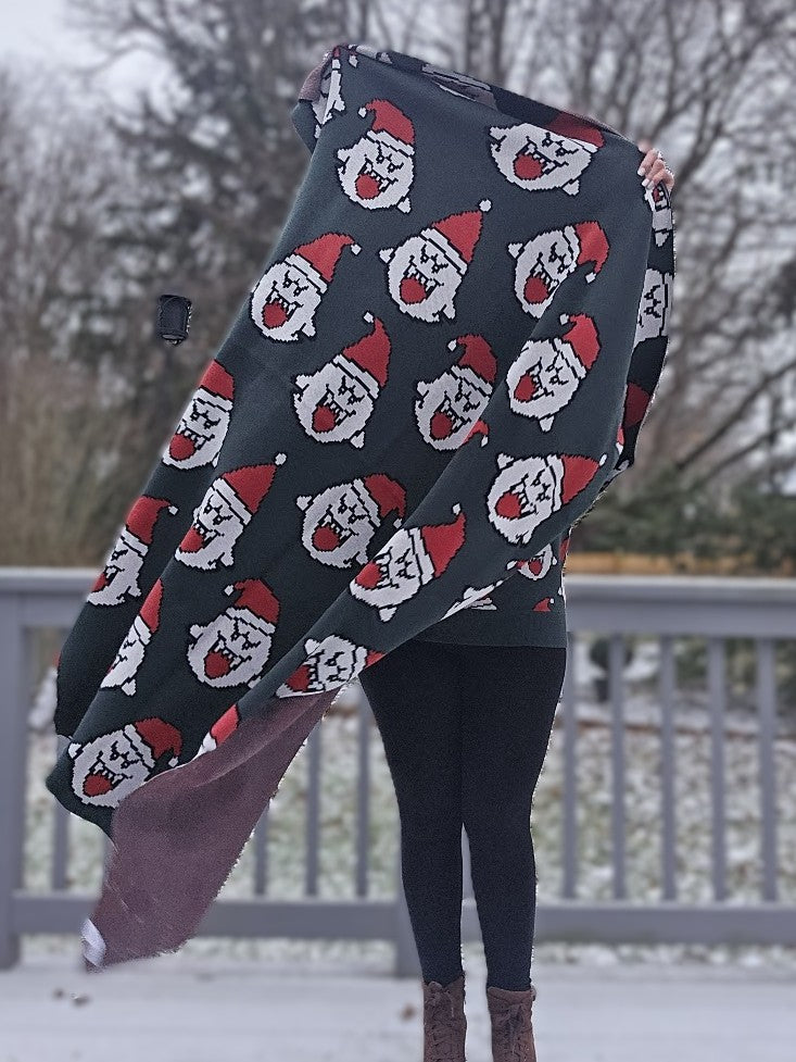 Merry Boo-Mas Knitted Blanket