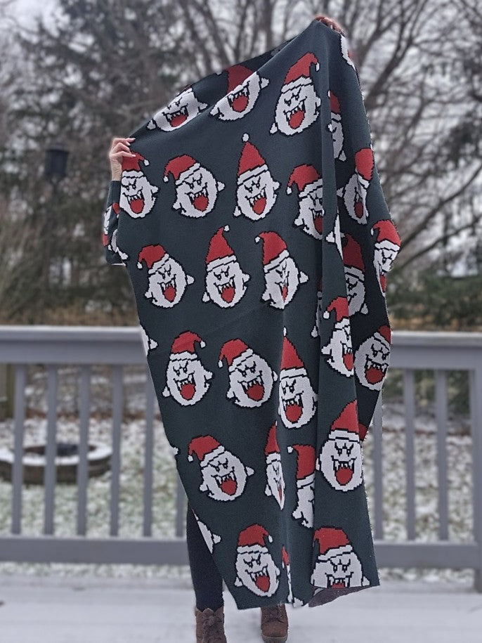 Merry Boo-Mas Knitted Blanket