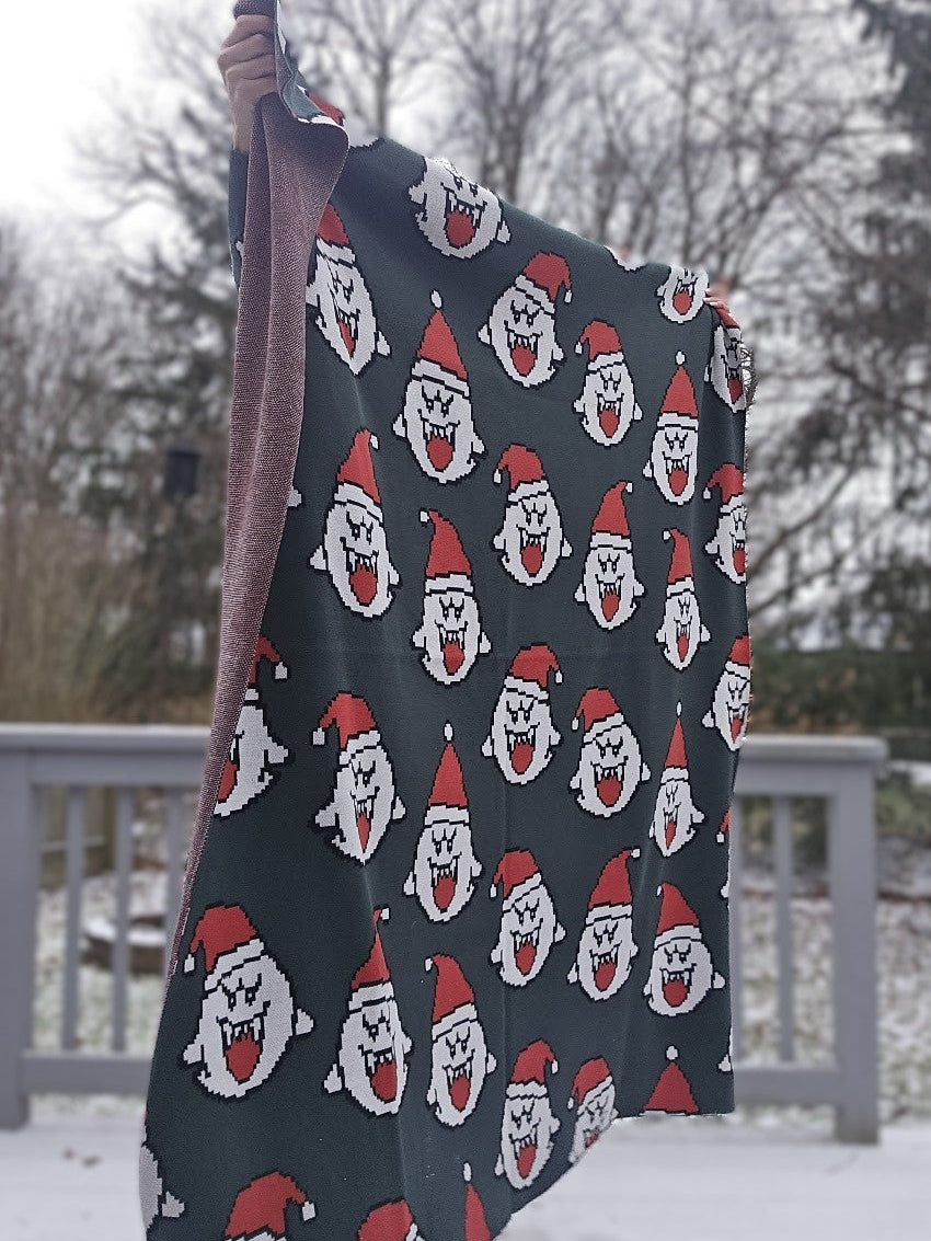 Merry Boo-Mas Knitted Blanket