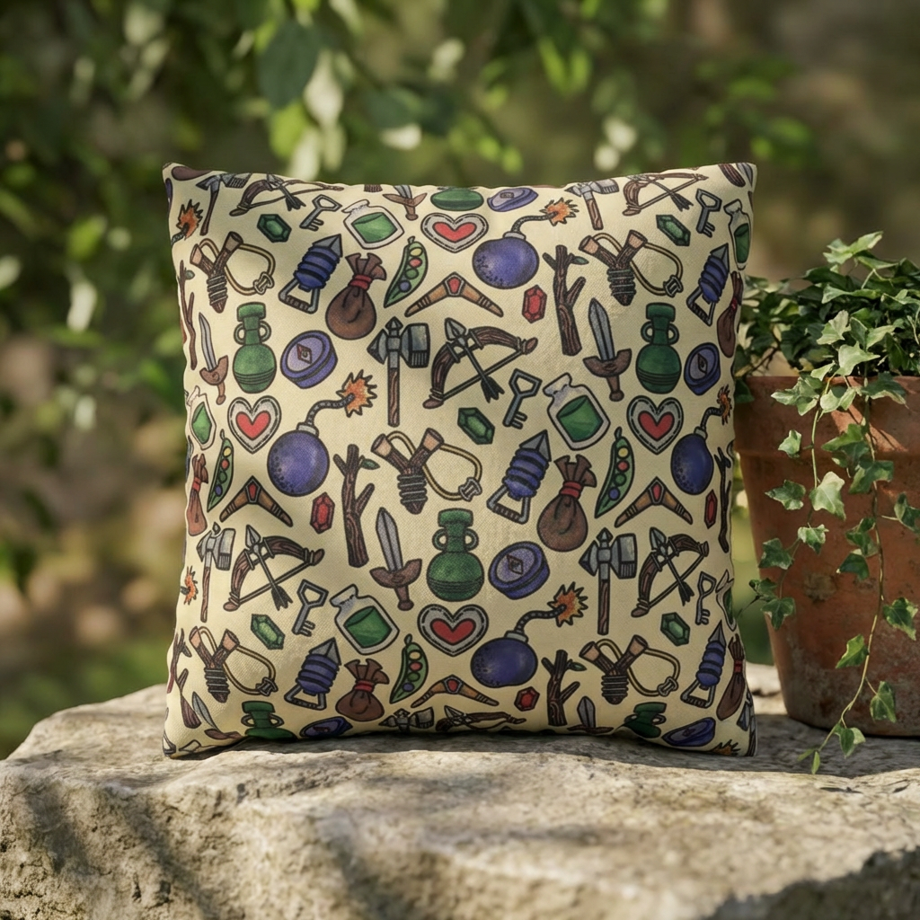 Compendium Removable Throw Pillowcase