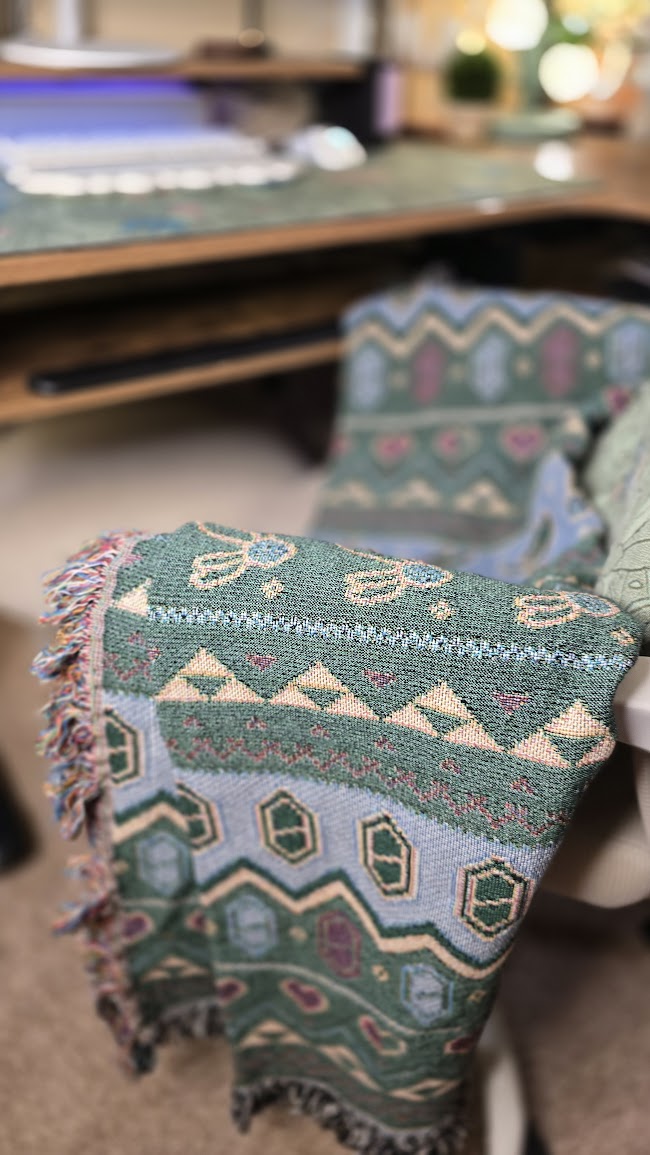 Fairies and Rupees Woven Throw Blanket