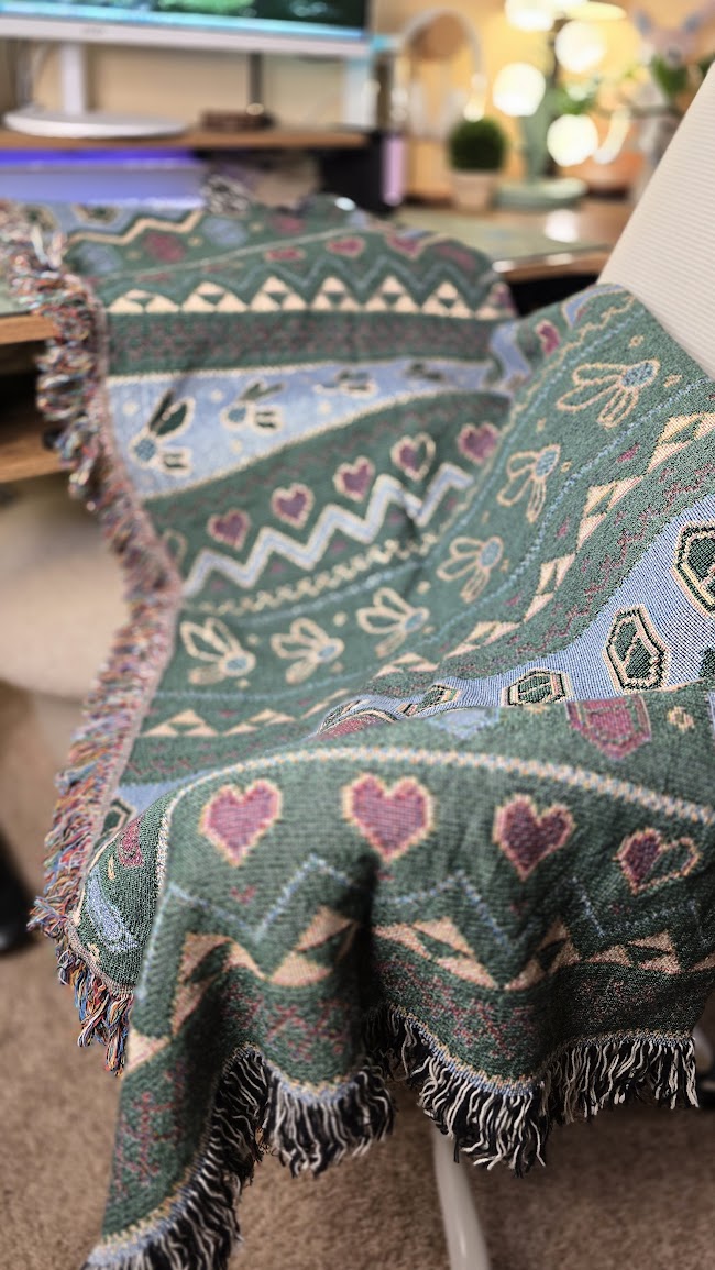 Fairies and Rupees Woven Throw Blanket