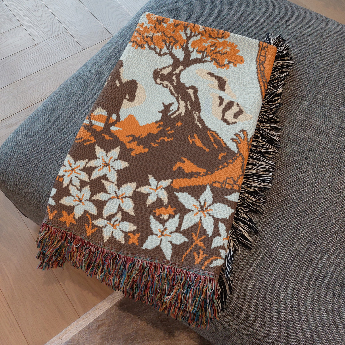 The Hero and the Dragon Woven Blanket