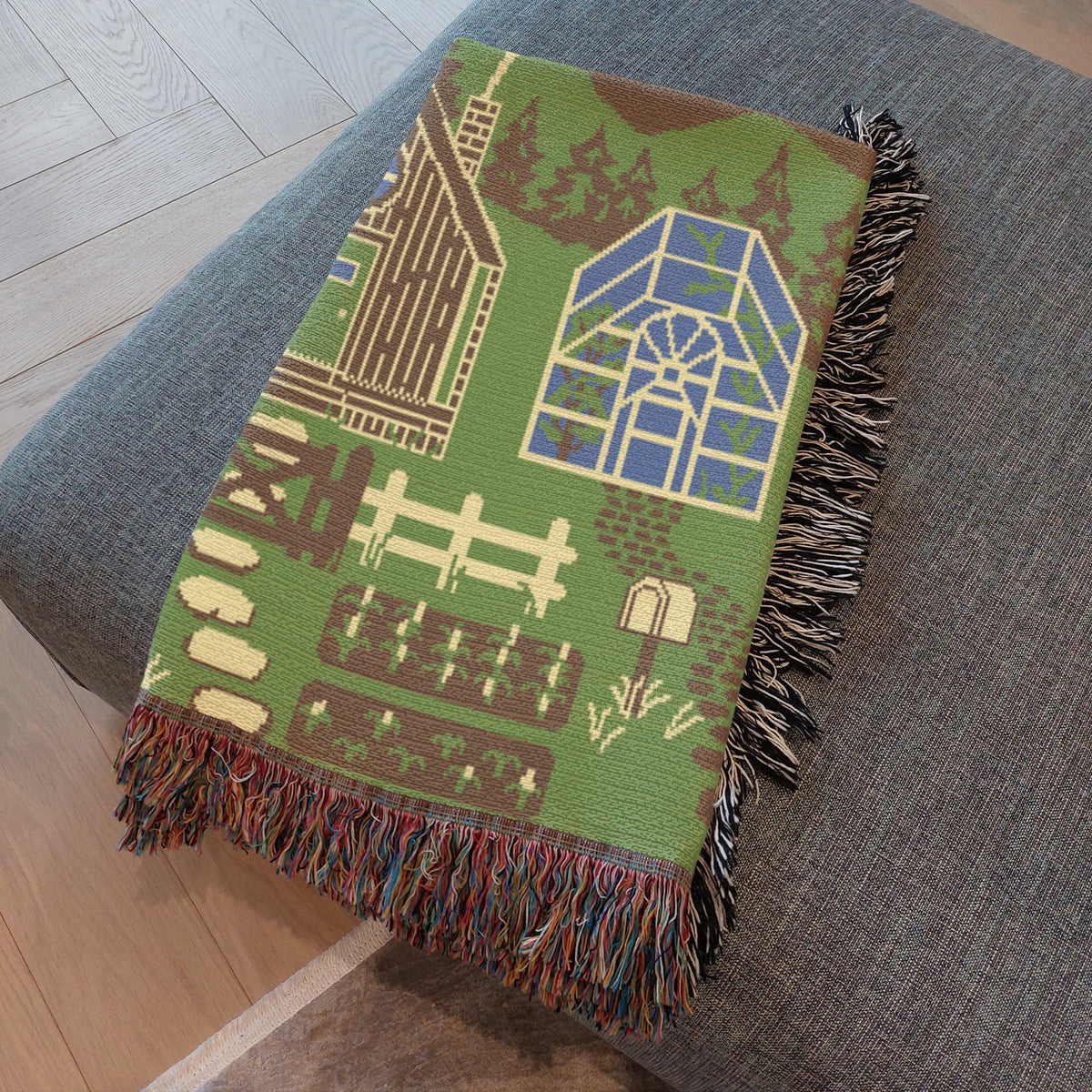 Life in the Valley Woven Tapestry Blanket