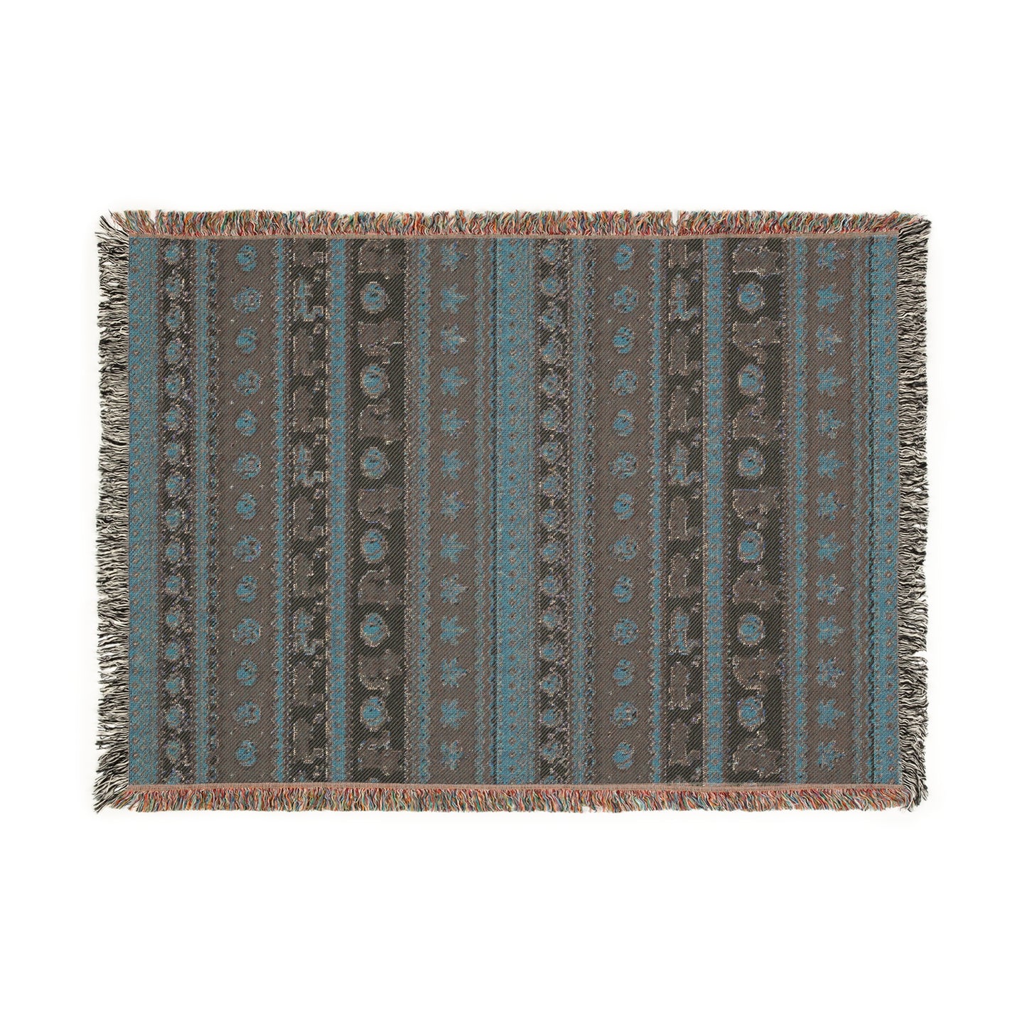 Stardew Fall Pixel Kitties Woven Throw Blanket