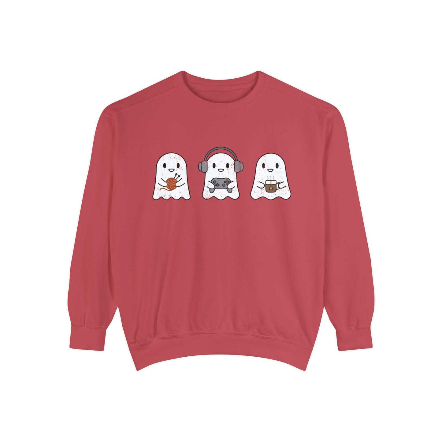 Cozy Gaming Ghosts Knitting French Premium Crewneck