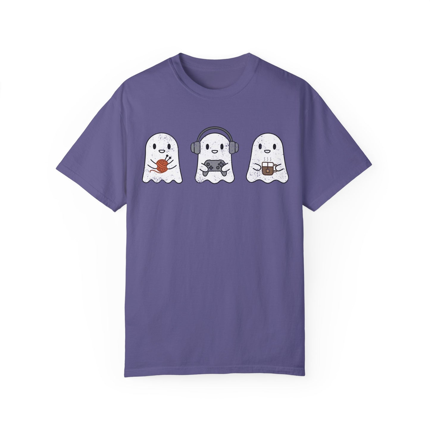 Cozy Gaming Ghosts Knitting T-Shirt