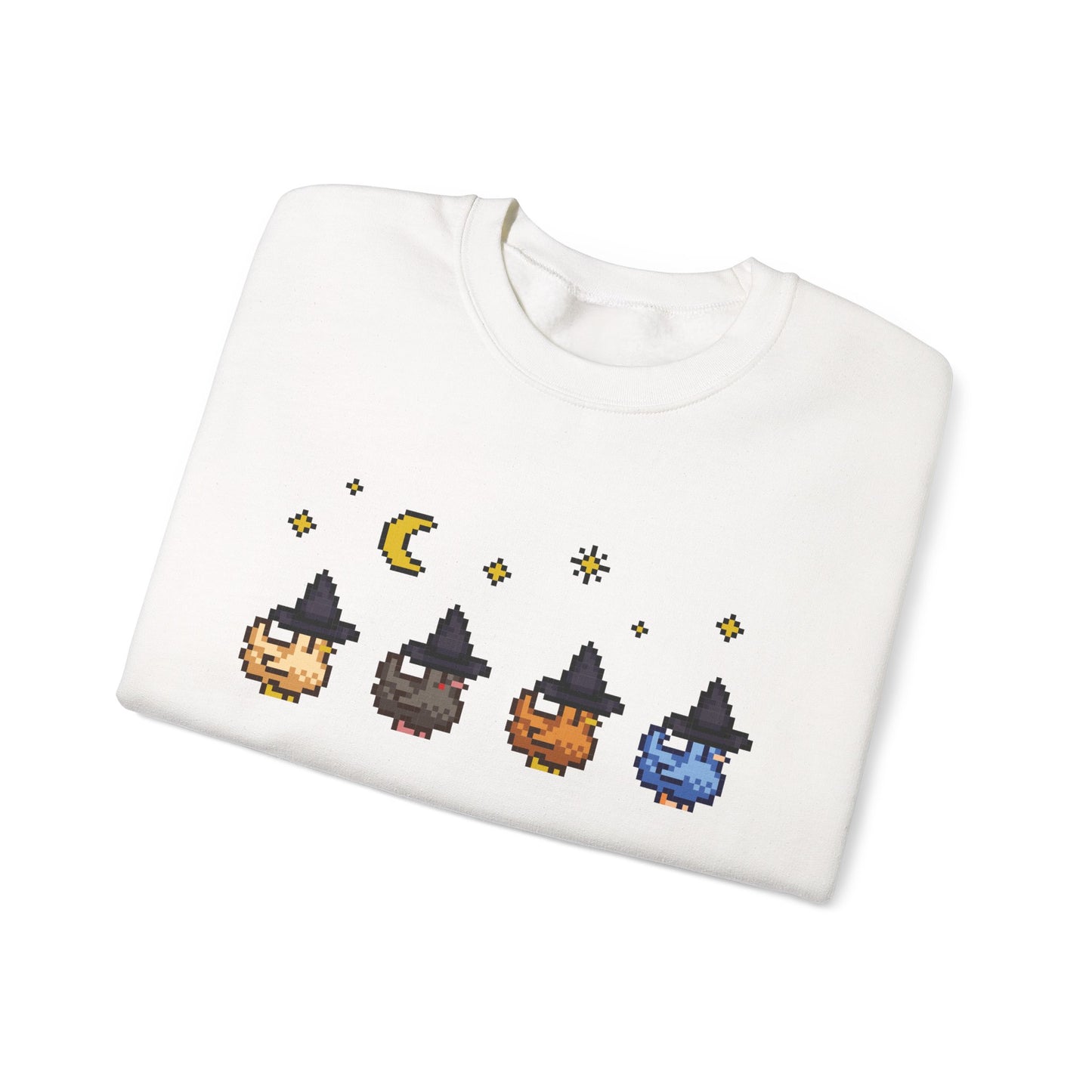 Witchy Pixel Chickens Crewneck