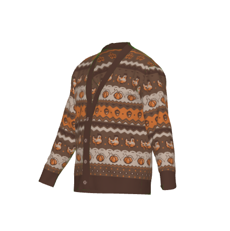 Fall Pixel Chicken Cardigan