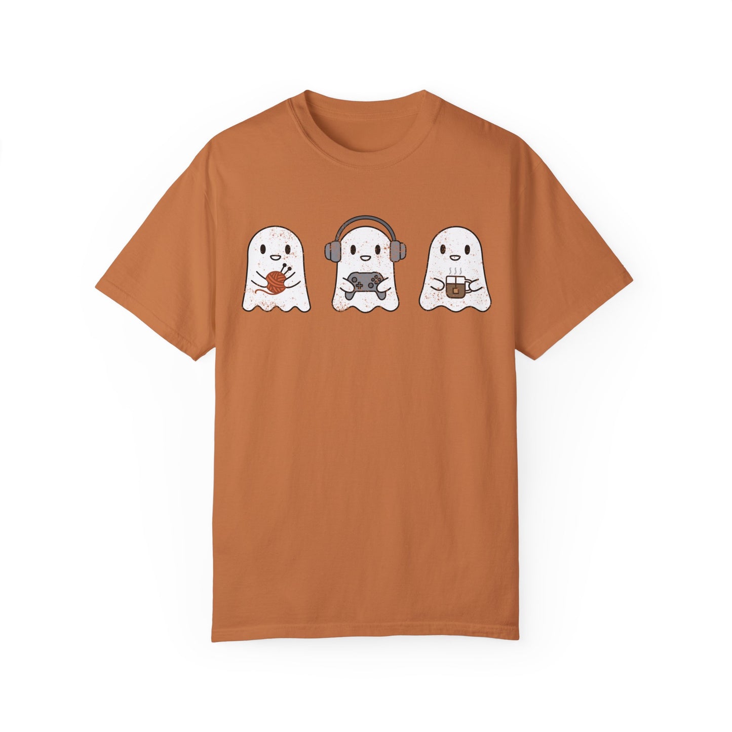 Cozy Gaming Ghosts Knitting T-Shirt