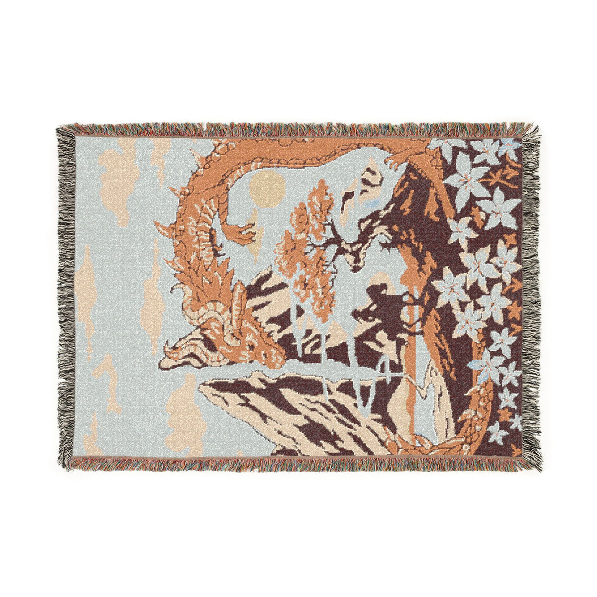 The Hero and the Dragon Woven Blanket