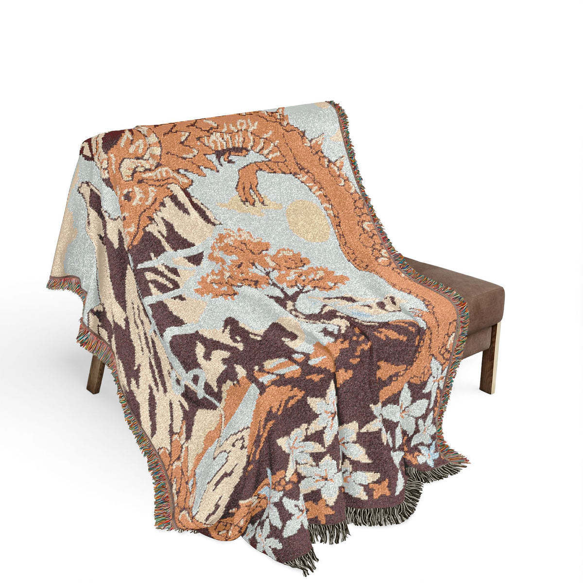 The Hero and the Dragon Woven Blanket