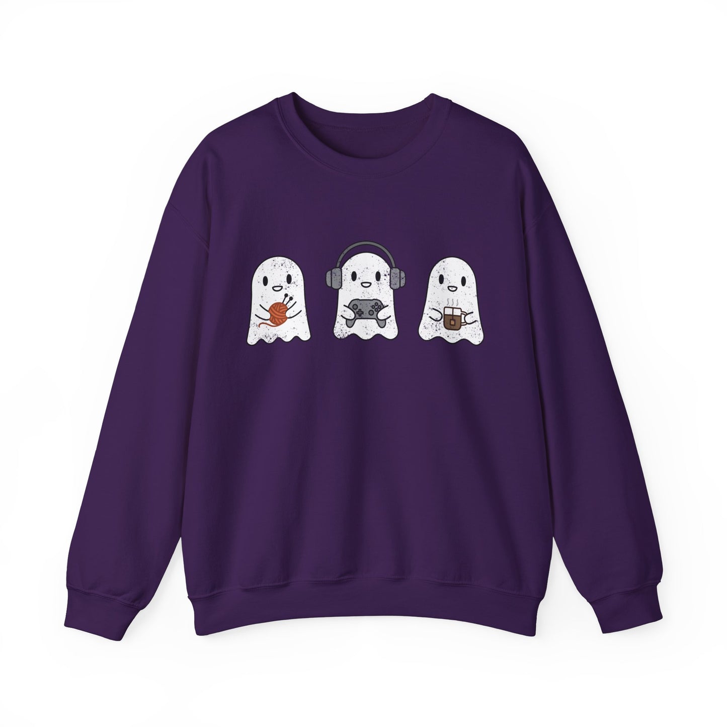 Cozy Gaming Ghosts Knitting Crewneck