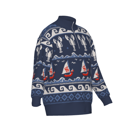 Wind and Wake Quarter Zip Sweater