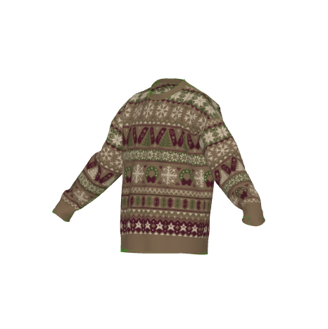 Brown Cozy Gaming Fairaisle Christmas Sweater