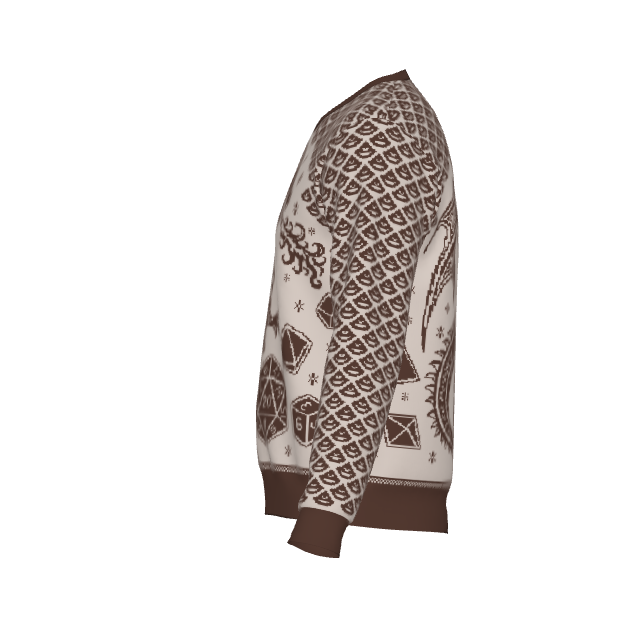 Dragon Scales and Dice V Neck Sweater