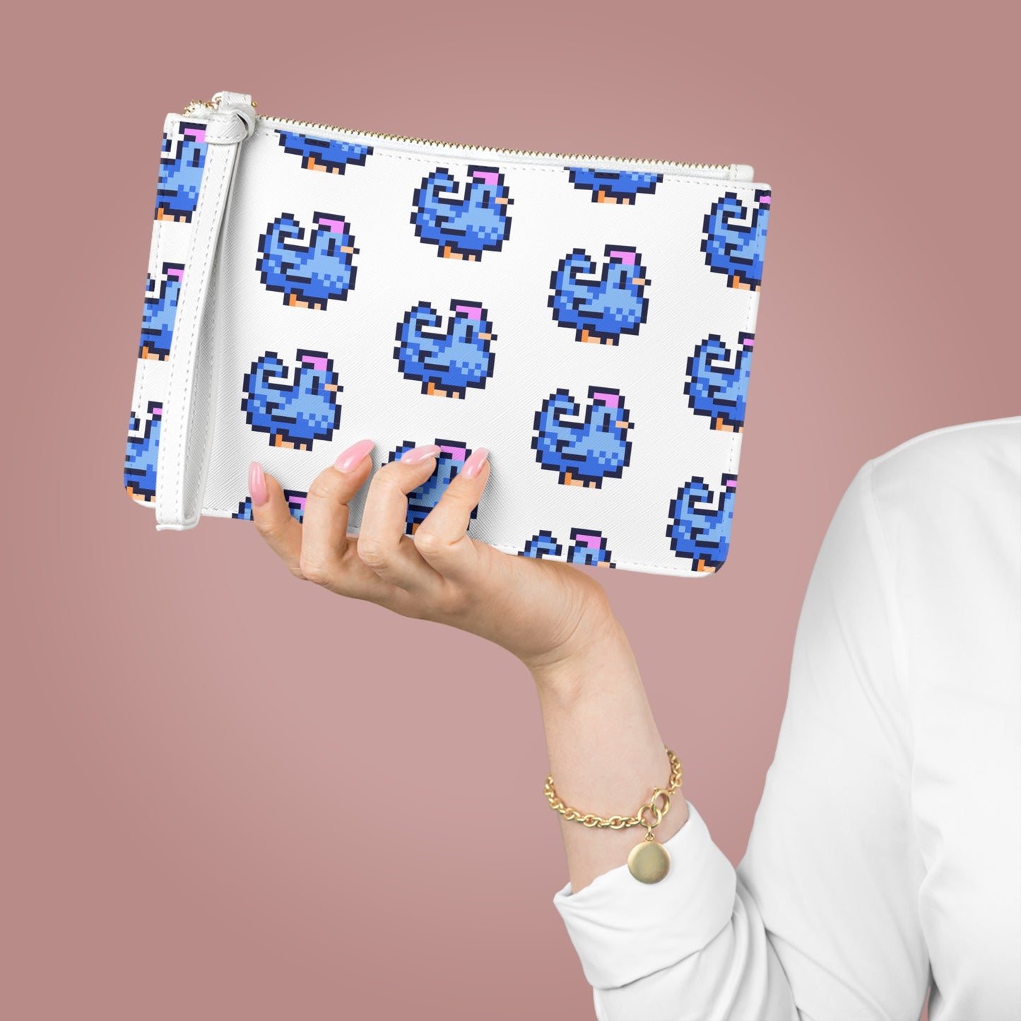 Blue Pixel Chicken Crossbody Bag | Stardew Valley Accessories | Stardew Valley Gift | Indie Games | Cozy Gaming | Gamer Girl Merch