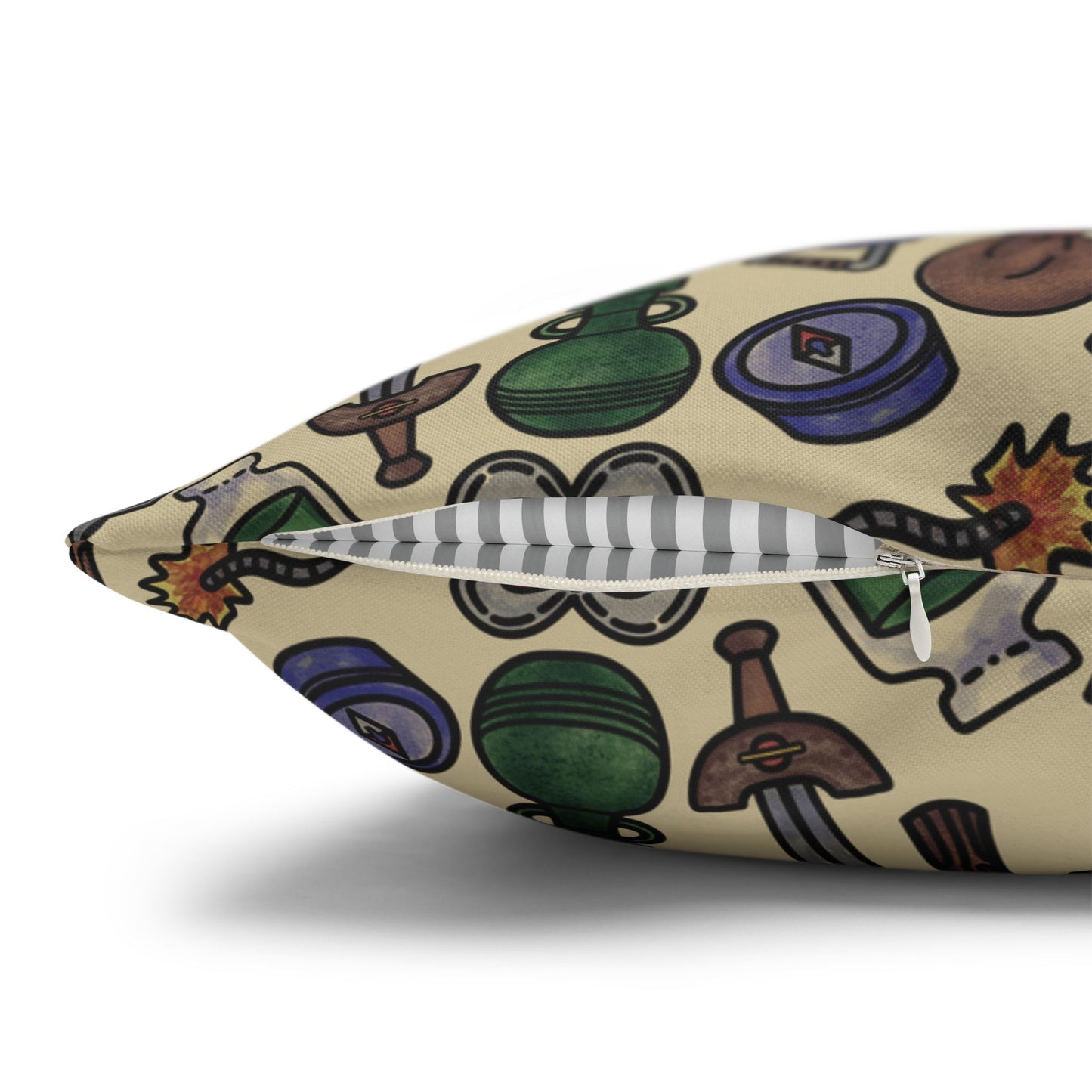 Compendium Removable Throw Pillowcase
