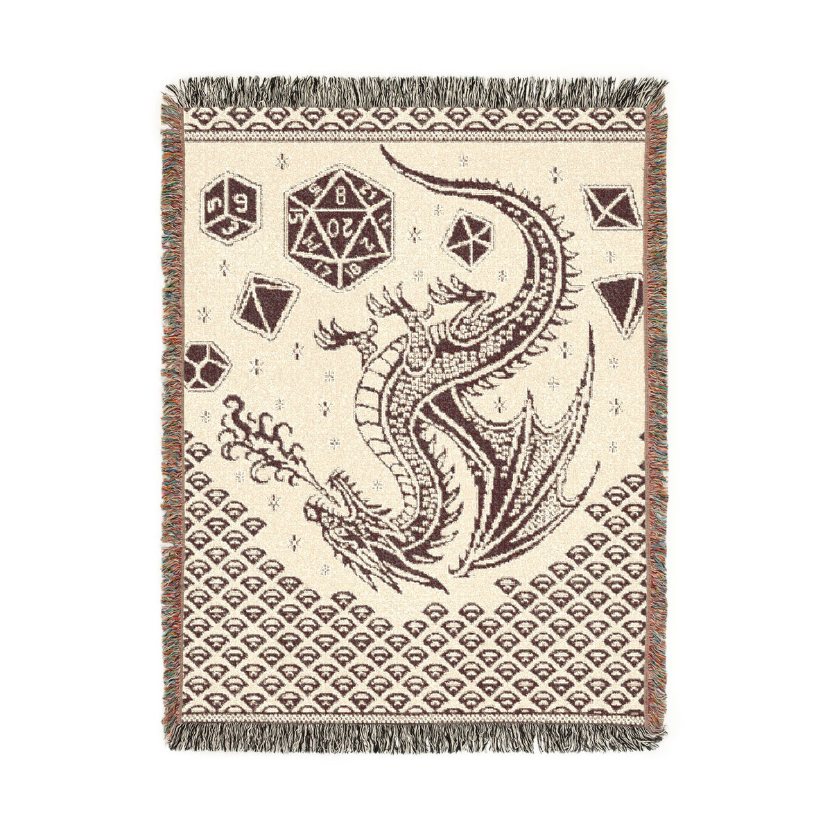 Dragon Scales and Dice Throw Tapestry Blanket