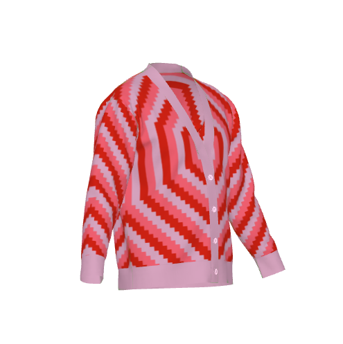 Pixel Heart Burst Cardigan