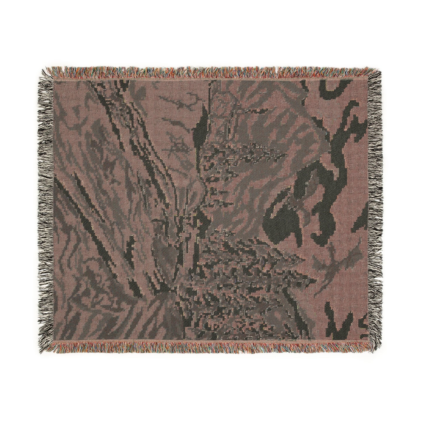 Winter Scene Dragon Woven Throw Blanket