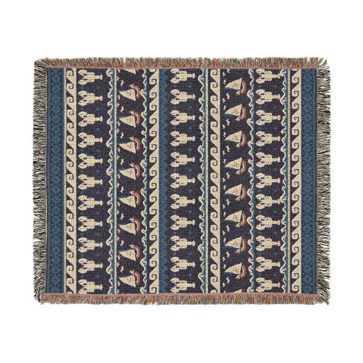 Wind and Wake Woven Tapestry Throw Blanket