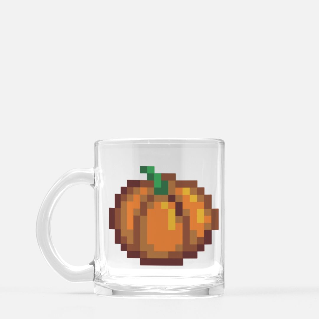 Pumpkin Pixel Mug Glass