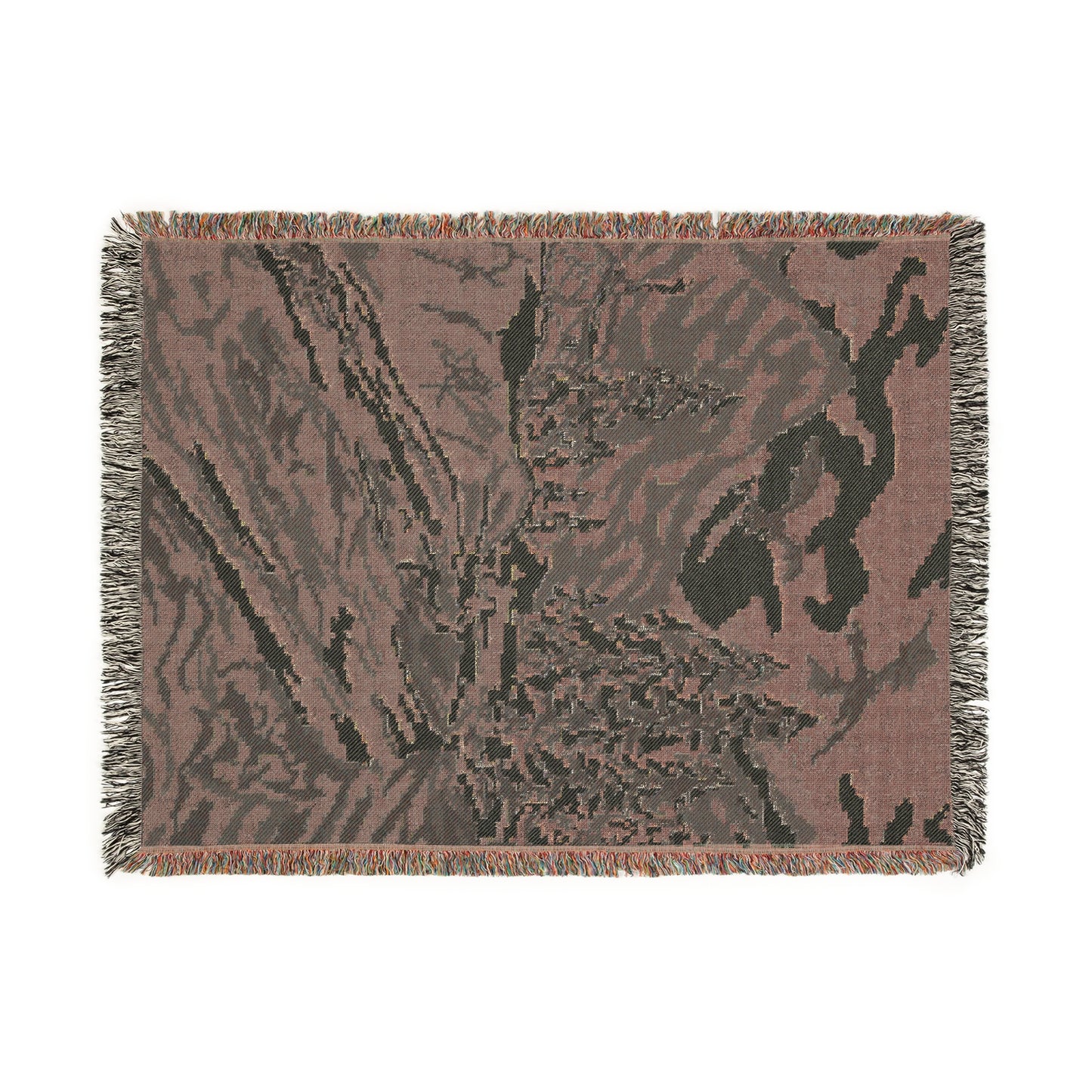 Winter Scene Dragon Woven Throw Blanket