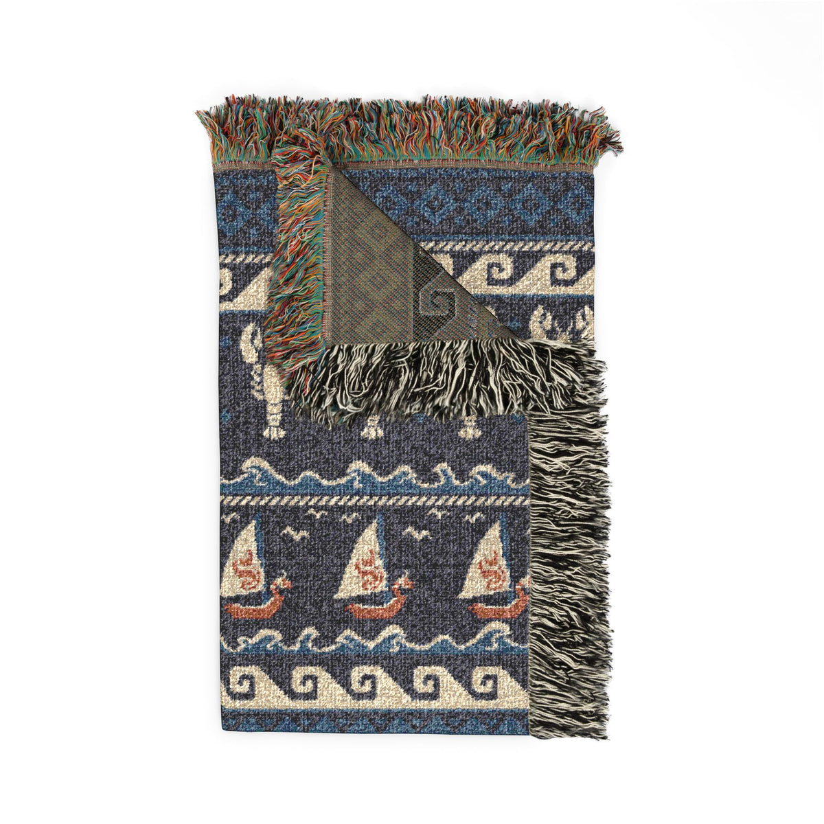 Wind and Wake Woven Tapestry Throw Blanket