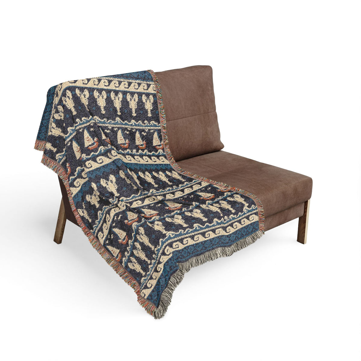 Wind and Wake Woven Tapestry Throw Blanket