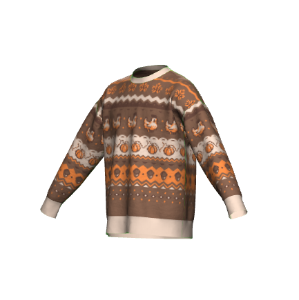 Fall Pixel Chicken Sweater