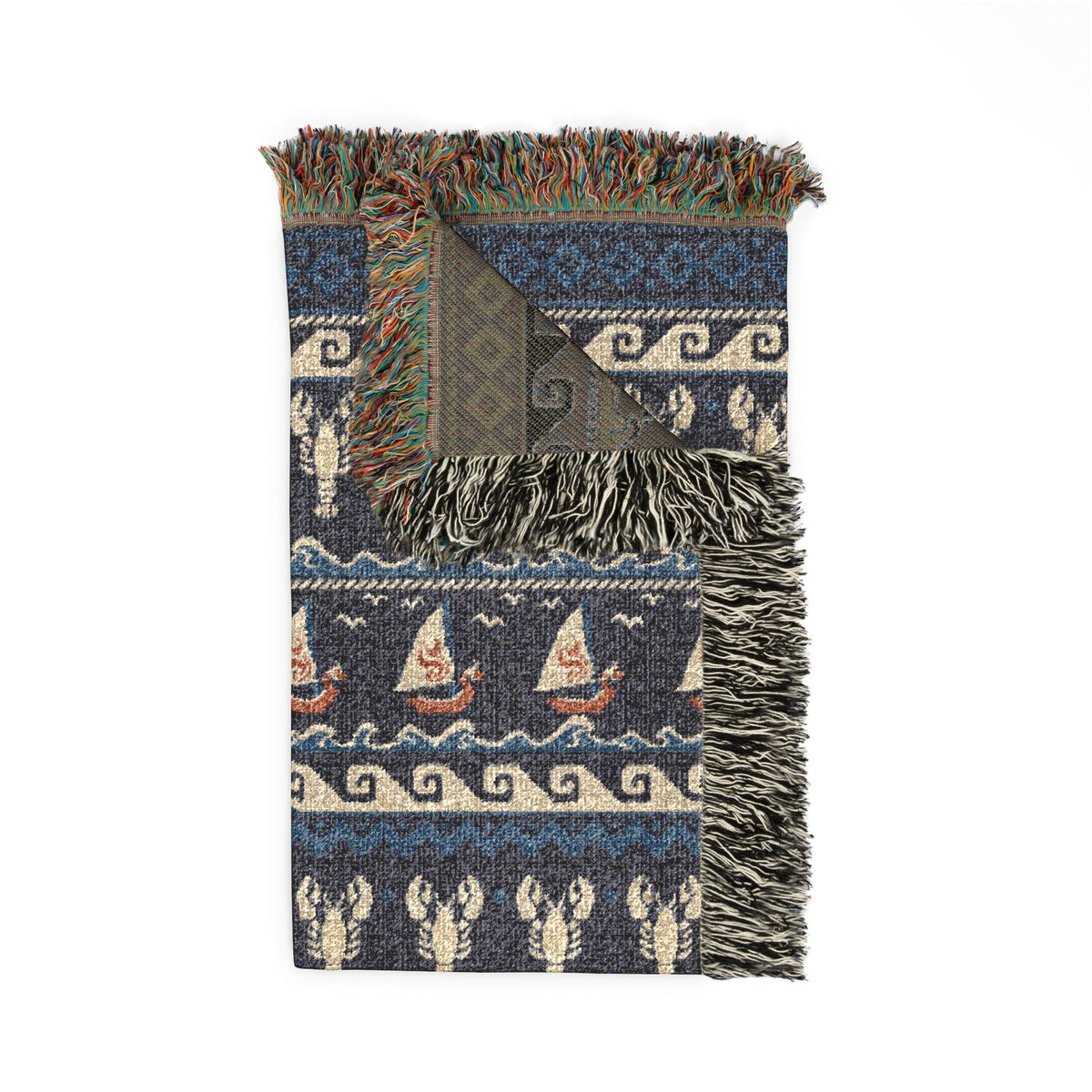 Wind and Wake Woven Tapestry Throw Blanket