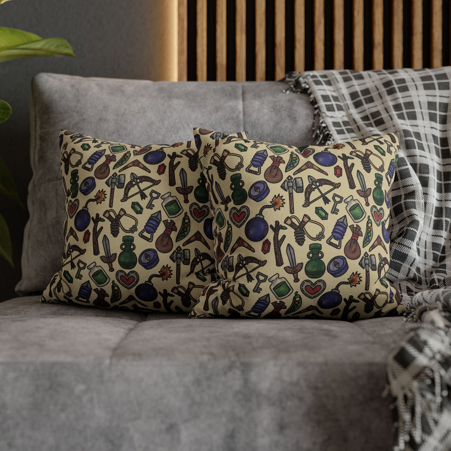 Compendium Removable Throw Pillowcase