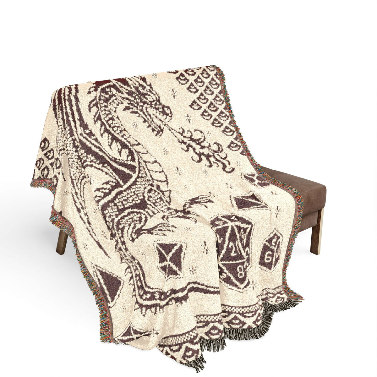 Dragon Scales and Dice Throw Tapestry Blanket