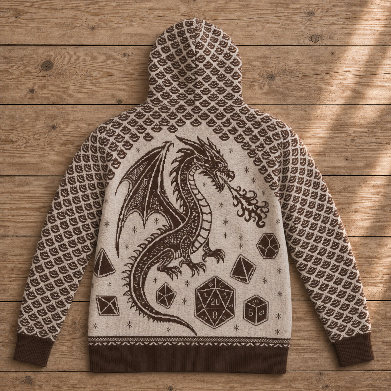 Dragon Scales and Dice Hoodie Sweater