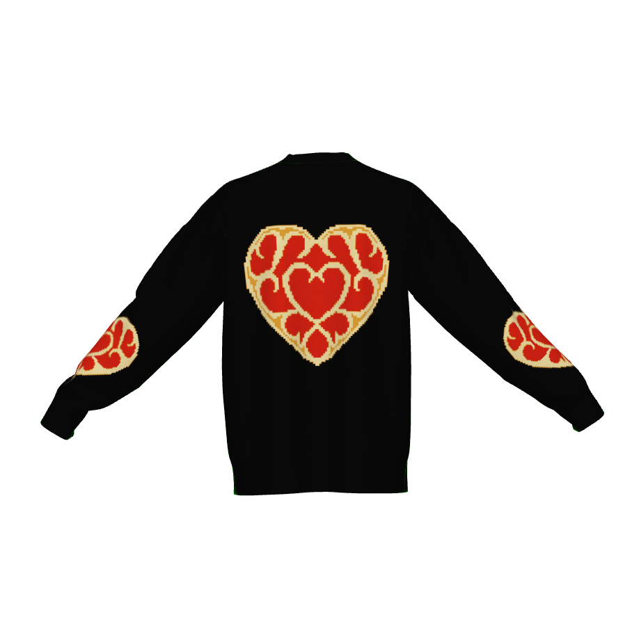 Black Heart Container Sweater