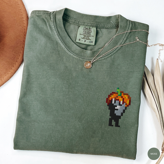 Embroidered Pumpkin Hat Krobus Tee