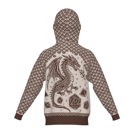 Dragon Scales and Dice Hoodie Sweater