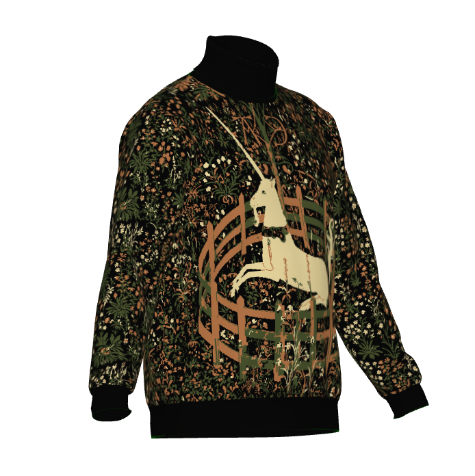 Unicorn Tapestry Turtleneck Sweater